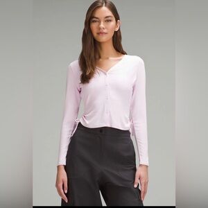 Lululemon Side-Chinch ribbed cardigan